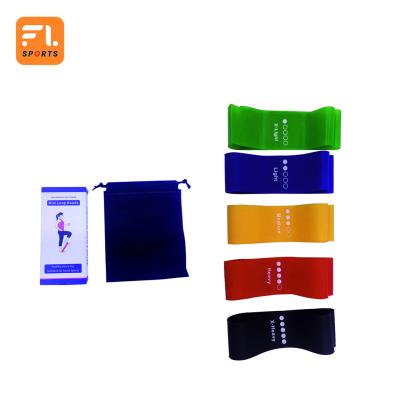 China Tpe Latex Silicone Mini Yoga Resistance Loop Bands Elastic 600*50mm for sale