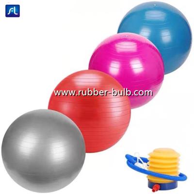China OEM Color And Logo Humanized Anti Burst 45cm PVC Yoga Ball With Pump for sale