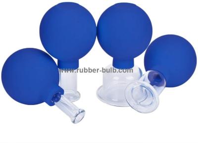 China Glass Silicone 15 25mm Vacuum Cupping Anti Cellulite Suction Cups for sale