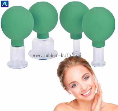 China 15cm Silicone Glass Facial Cupping Set For Home Spa for sale