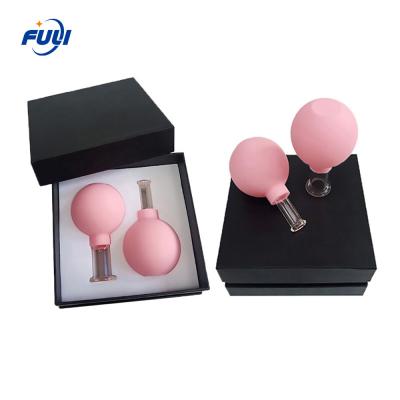 China A Set Of 2 Piece  Vacuum Cupping  Rubber Straw Glass Cupping Noodle Cupping Massager High Quality for sale
