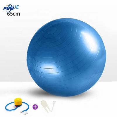 China Eco Friendly 65cm 95cm Anti Burst Gym Pilates Pvc Yoga Ball With Base for sale