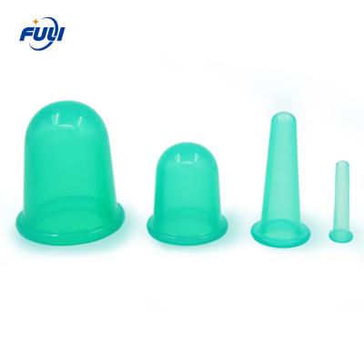 China 4Pcs Silicone Suction Cups Anti Cellulite Body Massage for Face Sucker Vacuum Cupping Cups Therapy Set Massage Jars Face for sale