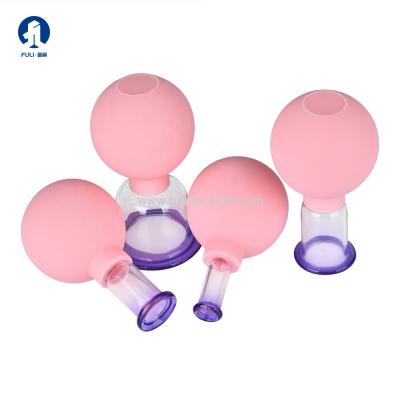 China 4 Pcs Different Size Face Cupping Equipments Of Traditional Chinese Cupping Silicone Vacuum Therapy Machine Massage Cup for sale