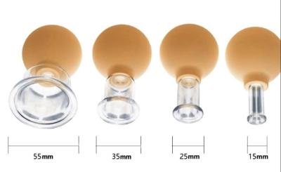China 15/25/35/55mm Chinese Anti Cellulite Fat Reducing Facial Body Massage Silicone 4-Piece Silicone Cupping Set for sale