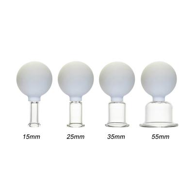 China Anti Aging Glass Cupping Therapy Set Silicone Ball Glass Vacuum Cupping Jars For Cellulite for sale