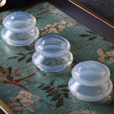 China 4 Pcs Size Premium Transparent Massage Therapy Anti Cellulite Silicone Cupping Set For Neck Face Body Massage for sale
