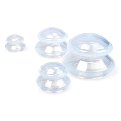 China 4pcs Different Size  Anti Wrinkle and Anti Aging Effect Silicone Massage Therapy Facial Cupping Set for sale