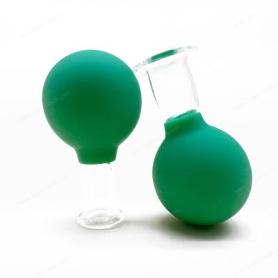 China Face Cupping 15mm 25mm Glass Rubber Suction Bulb for sale