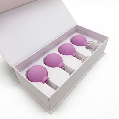 China 15 25 35 55mm Rubber Glass Massage Cupping Set Anti Cellulite Massage for sale