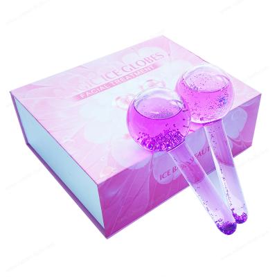 China OEM Premium Custom Private Label Frozen Cryo Cooling Massager Pink Ice Globes for Face for sale