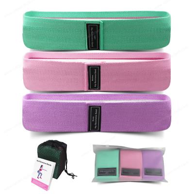 China Non Slip Width 8cm Polyester Cotton Hip Circle Resistance Band for sale