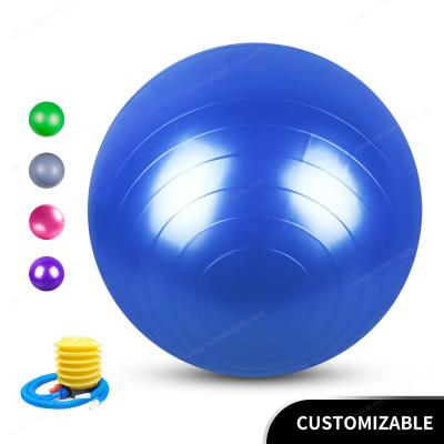 China Yoga Ball 2021 Upgrade Exercise Fitness Core Stability Balance Strength 600 lbs Capacity Anti-Burst Heavy Duty Prenatal for sale