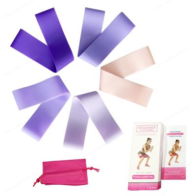 China Color natural casero y paquete del OEM de las bandas elásticas de la yoga del látex de la longitud 600m m del ejercicio en venta