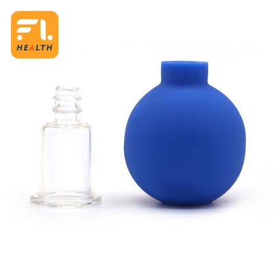 中国 ガラスFacialCuppingはポリ塩化ビニールの真空の吸引のマッサージのコップ、リンパ療法セット、専門の等級のすくうセットを置いた 販売のため