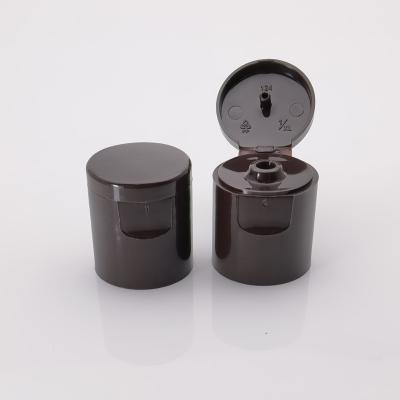 China Non Spill Plastic Shampoo Flip Top Cap 24/415 29.4mm Height for sale