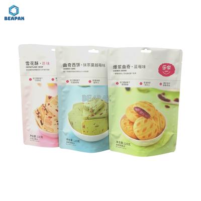 China Aluminium Foil Cookies 180 micron Printed Stand Up Pouches for sale