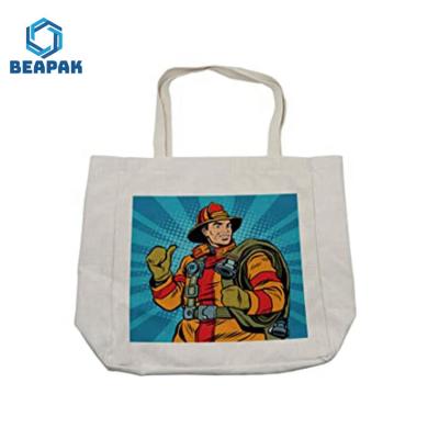 China Recycled Cotton Tote Printed Logo Foldable Canvas Bag for sale