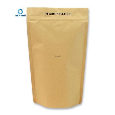 China SGS Zipper Top Snack Food Biodegradable Coffee Bags for sale