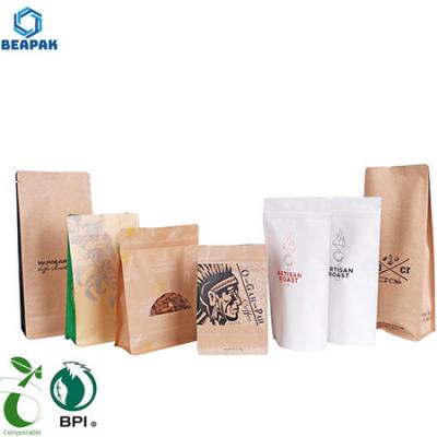 China Heat Seal Plastic Biodegradable Coffee Bags Doypack Flexible Stand Up Pouch Bags for sale