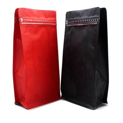 China Laminated Aluminum Foil Flat Bottom Coffee Bag Gravure Printing for sale