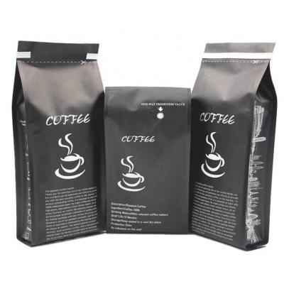 China Flat Bottom Biodegradable Kraft Paper Tea Bag 250g Side Gusset for sale