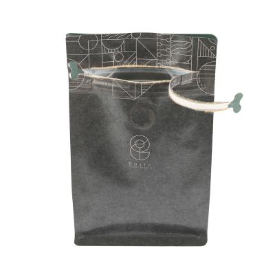 Chine Les poches de fond plat de Matte Aluminum Foil tiennent l'emballage de café avec la tirette à vendre