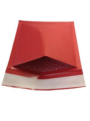China Eco-friendly Red Kraft Padded Mailing Envelopes , Recyclable Shipping Bubble Mailers Self Adhesive Closure for sale