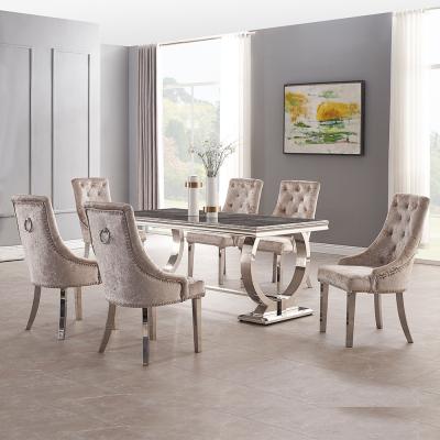 China 180cm Luxury Marble Dining Table for sale