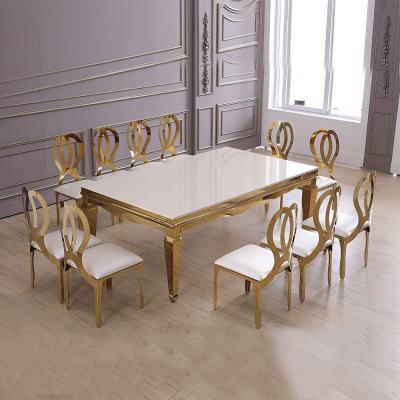 China Modern 20 - 40mm Luxury Marble Dining Table 12 Seat 96x48x30inch for sale