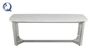 China Marble 20mm White Granite Top Coffee Table Retangular Shape Home Furniture for sale