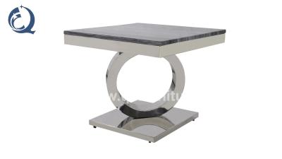 China Marble OEM Stainless Steel Side Tables Square 60x60 Mirror Side Tables for sale
