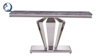 China OEM 140x45x75cm Metal Marble Top Console Table For Living Room for sale