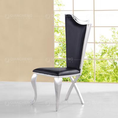 China 54x49x117cm Modern SS Dining Chairs With Black Velvet High Backrest for sale