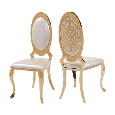 China 50x59x112cm Gold Wedding Chairs stainless steel Royal Furniture Chairs for sale
