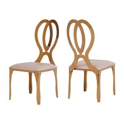 China Upholstered 48x53x91cm SS Dining Chairs Mirror Polished For Party Event Wedding for sale