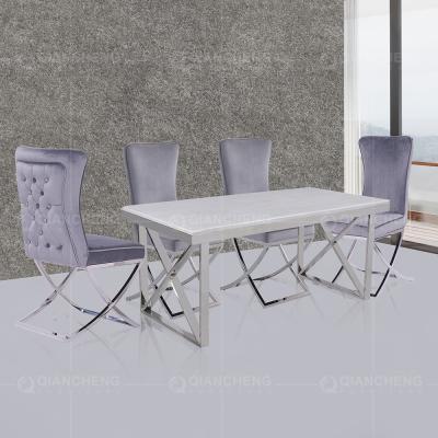 China White Smooth 78''X39''X30'' Luxury Marble Dining Table 4 6 Seater For Kitchen for sale
