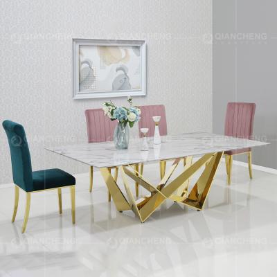 China ODM Modern Dining Room Furniture 123kg Tempered Glass Rectangular Table for sale