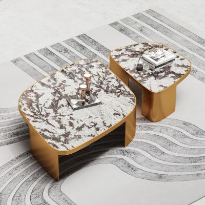 China Populäre Marmorplatteedelstahl-Mittetabelle zu verkaufen