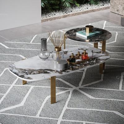 China luxury furniture modern marble top coffee tables for sale