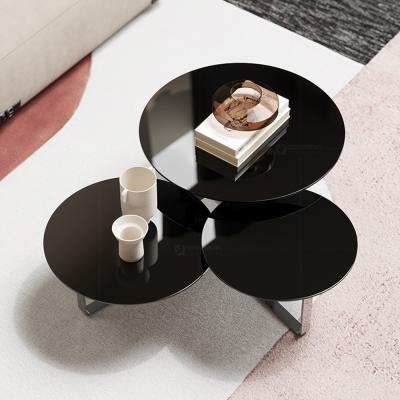 China Three Comnbined SS Coffee Table Artificial Marble Home Furniture for sale