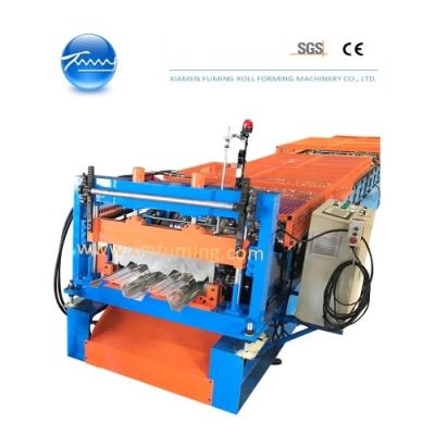 China Durable Floor Decking Roll Forming Machine Adjustable Cutting Length for sale