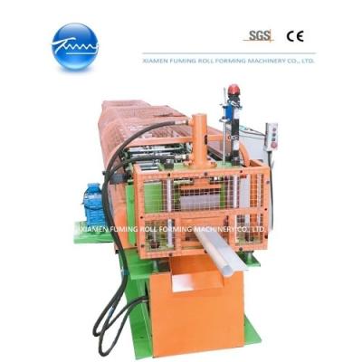 China Profile Gutter Downspout Roll Forming Machine Hydraulic Cutting for sale