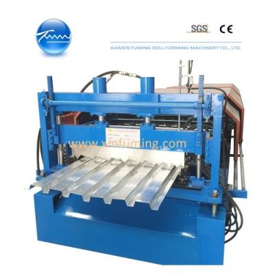 China Profile Steel Floor Decking Roll Forming Machine Automatic Device for sale