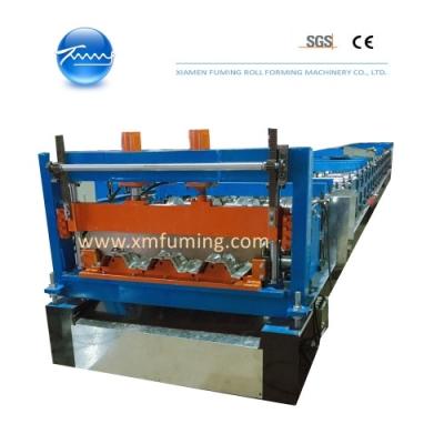 China Profile Floor Deck Roll Former Maschine mit Steuerungssystem PLC zu verkaufen