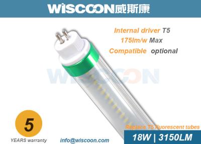 China 18 Wattage T5 4ft LED Tube Light G5 Pins With 50-60Hz Frequency , 85-265V/AC for sale