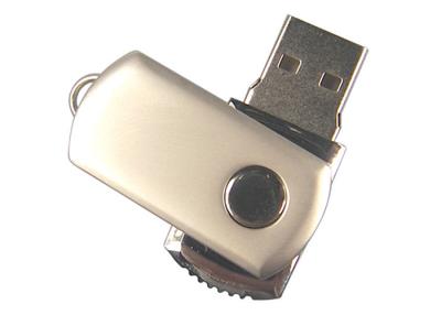 China Mini eslabón giratorio graso del acero inoxidable del Memory Stick de memoria USB del metal con llavero en venta