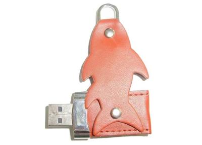 China Cute Fish Shaped Leather 64 gig USB Flash Drive with Write Delete Protection Switch for sale