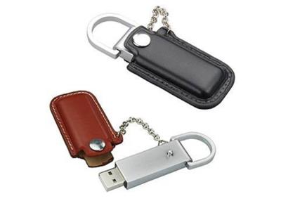 China Luxurious Leather 4 gig USB Flash Drive With Customised Laser Engraving Logo for sale