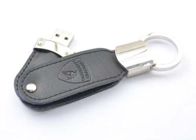 China Twist Novelty Leather Cover USB Flash Drive Keychain For Business Gift for sale